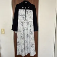 axes femme フラワープリント ワンピース