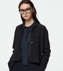 GU ミラノリブポロカーディガン