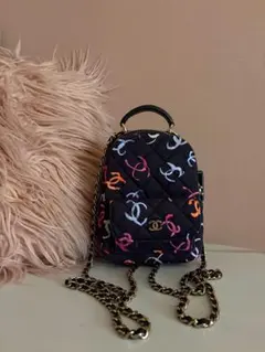 CHANEL マルチカラーロゴ キルティング リュックのサムネイル