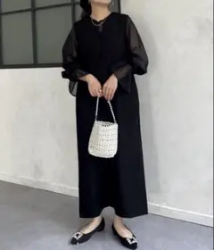 シアーブラウスセットキーネックワンピース プロズヴェール