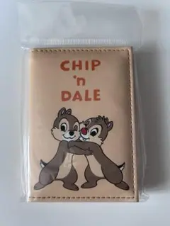 新品未使用 チップとデール ミラー付きカードケース ディズニー コンパクトミラー