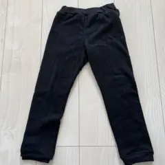 SERAPHリブ編み 黒パンツ バックポケット付き 中モコモコ