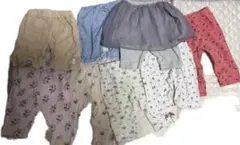 女の子 まとめ売り 半ズボン＆長ズボン8点セット 90〜100cm