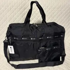 【軽量・大容量】レスポートサック 黒 ボストンバッグ ショルダー付き