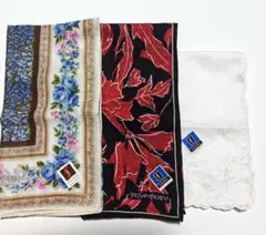 イブサンローランYves Saint Laurent 花柄綿ハンカチまとめ売り