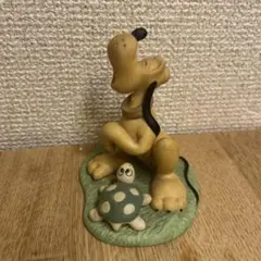 ディズニー　プルートとカメの陶器置物