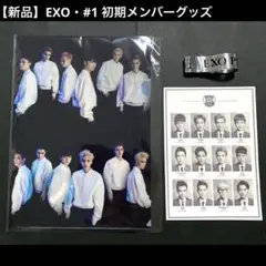 EXO グッズ 初期メンバー クリアファイル・シール・#4銀テープ 3点セット