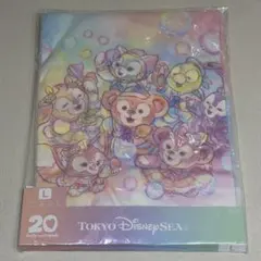 ディズニー ダッフィー&フレンズ Tシャツ Lサイズ 20周年 カラフルハピネス