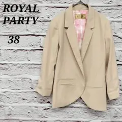 ロイヤルパーティー 【38】 テーラードジャケット 七分袖 パーティー ベージュ