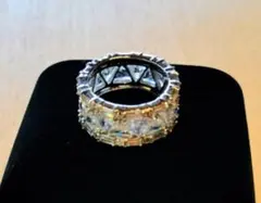 【スワロフスキー/I.E.I】極美品 エタニティリング 15.5