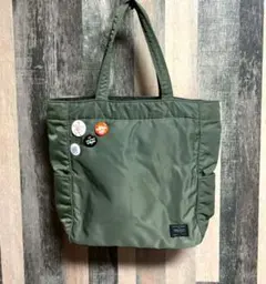 PORTER トートバッグ オリーブ ナイロンのサムネイル