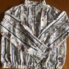 花柄　ブラウス　M
