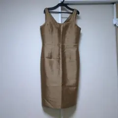 【新品未使用】Talbotsブラウンベージュ ノースリーブ ひざ丈ワンピース