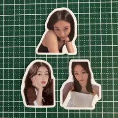 3枚セット　防水ステッカー　TWICE ジヒョ　韓国人気アイドル　かわいい