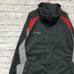 コロンビア　マウンテンパーカー　ブラックXL ロゴ刺繍アウトドア1225