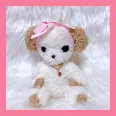 ハンドメイド】くま ぬいぐるみ テディベア ホワイト×ピンク 作家