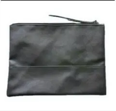 ブラックレザー クラッチバッグ 中型