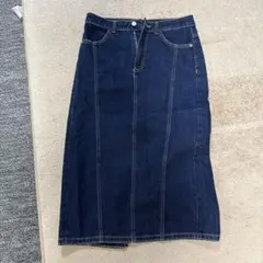 ZARA ダークブルー デニムタイトスカート S