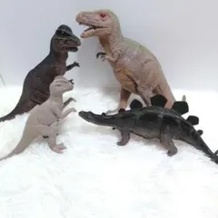 恐竜フィギュア 4体セット まとめ売りティラノサウルス　ステゴサウルス
