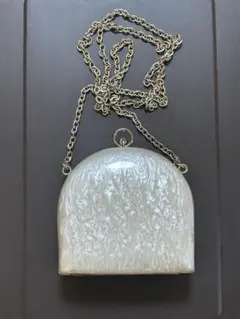 パーティーバッグ クラッチバッグ シェル調 ゴールドチェーン付き 結婚式 二次会