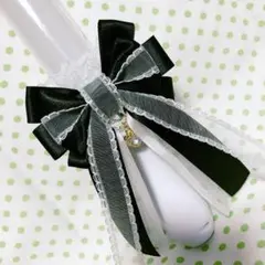 ペンライトリボン♡黒02 キンブレリボン