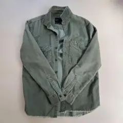 美品。ZARA MAN コーデュロイシャツ グリーン Lサイズのサムネイル