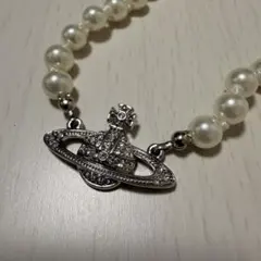 ✨未使用級Vivienne Westwood ラインストーン パールネックレス