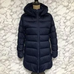 ユニクロ　（XL）　ストレッチダウンコート　フード付　ネイビーのサムネイル
