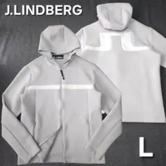 ジェイリンドバーグ ダンボールニット 長袖ゴルフジップブルゾンジャケット L