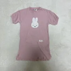 ミッフィー　120cm 半袖Tシャツワンピース　ピンク　女の子　うさぎ　夏服のサムネイル