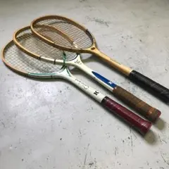 K004 アンティーク ラケット kawasaki tokyo ３本セット