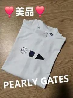 ❣️美品❣️PEARLY GATESパーリーゲイツロゴ半袖モックネックシャツ❣️