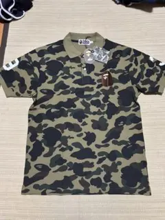 A BATHING APE グリーンカモ　ポロシャツ XLのサムネイル