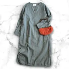 新品タグ付き【シップスエニィ】モールスキンワンピース　ウォッシャブル　フリー