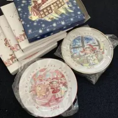 【新品】レア！不二家ペコちゃんクリスマスプレート4枚セット