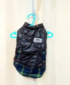 ペット服(犬) レイヤード風ダウン調ベスト(リバーシブル)(L)のサムネイル