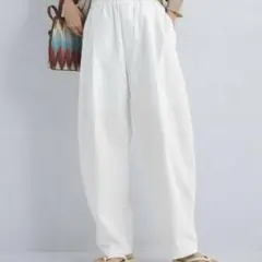 グリーンレーベル リラクシング　イージー カーブ パンツ オフホワイト