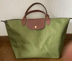 Longchamp ロンシャン　グリーン ナイロン トートバッグ