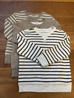 美品 110サイズ 無印良品 トレーナー 3点おまとめ 無印 ボーダー 子供服