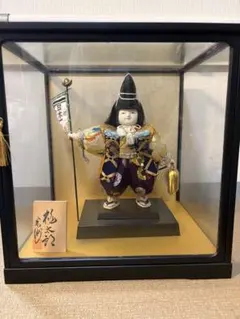 a681 リヤドロ 五月人形 Lladro 桃太郎 子供大将飾り 浮世人形台座付