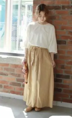 ジャーナルスタンダード 40リネン マキシスカート ベージュ