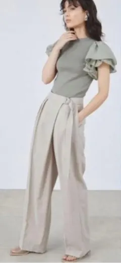 FRAY I.D ダブルタックワイドパンツ