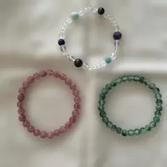 パワーストーン　ブレスレット　３コ
