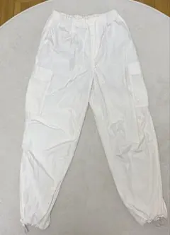 GU パラシュートカーゴパンツ ホワイト　M