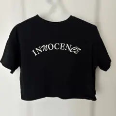 earth music&ecology ロゴプリント 半袖Tシャツ ブラックのサムネイル