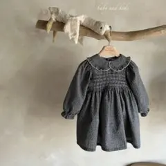 monbebe Autumn チェック ワンピース
