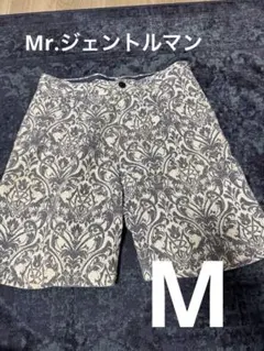 【美品】MR. GENTLEMAN 花柄ショートパンツ ネイビー