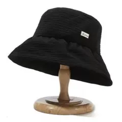 帽子　ブラック　バケットハット　黒　uvカット 日焼け止め　紫外線対策　春夏