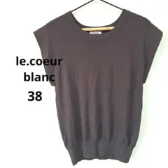 le.coeur blanc ルクールブランノースリーブ　フレンチスリーブニット