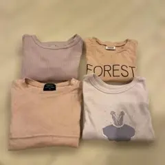 ③女の子 プティマインBREEZE 長袖Tシャツ 4枚セット 90cm